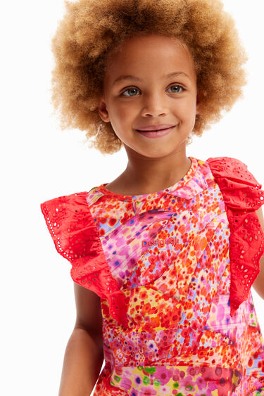 Camiseta flores volantes | Desigual