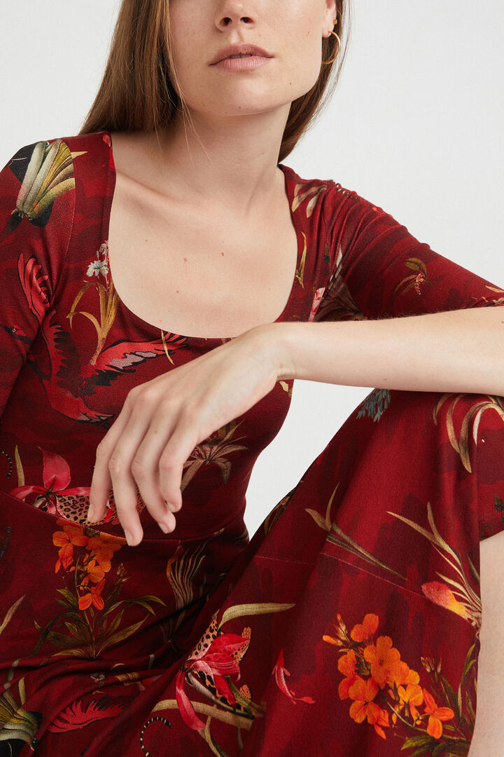Low-necked dress flounce | Desigual