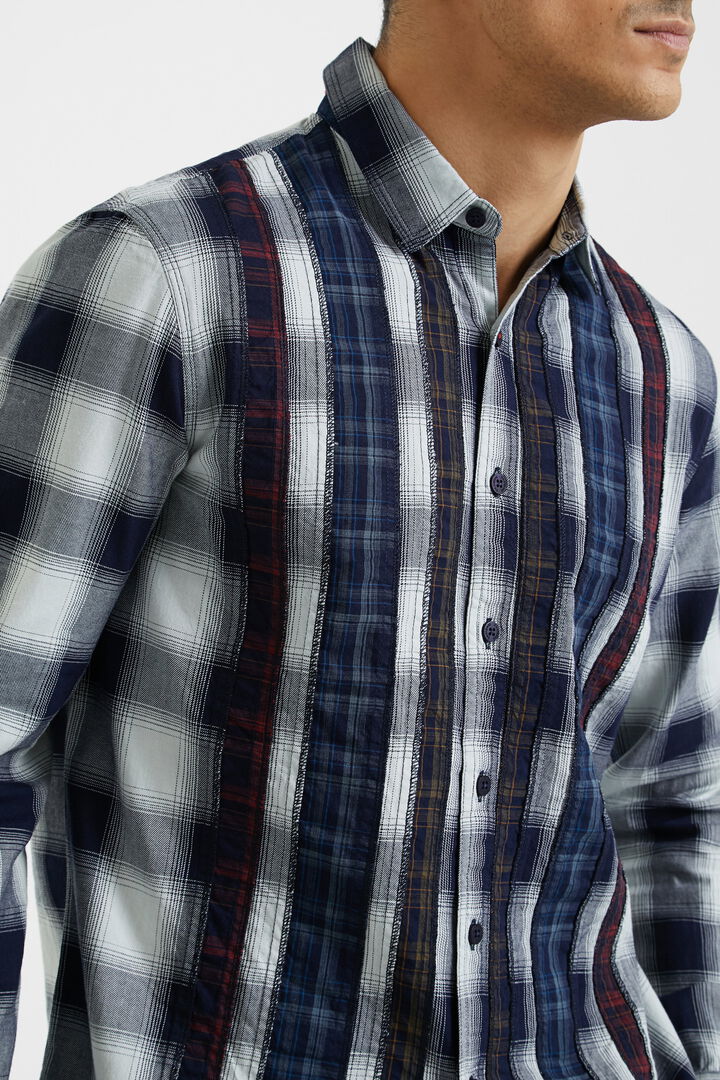 Camisa regular cutaway cuadros | Desigual