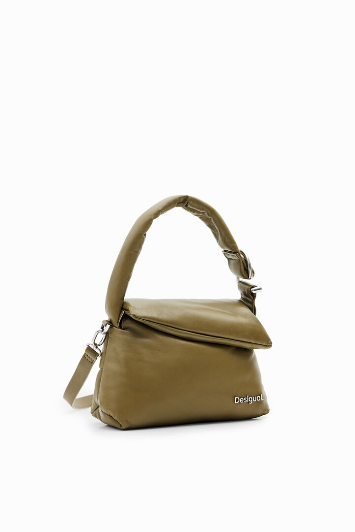 M padded leather bag