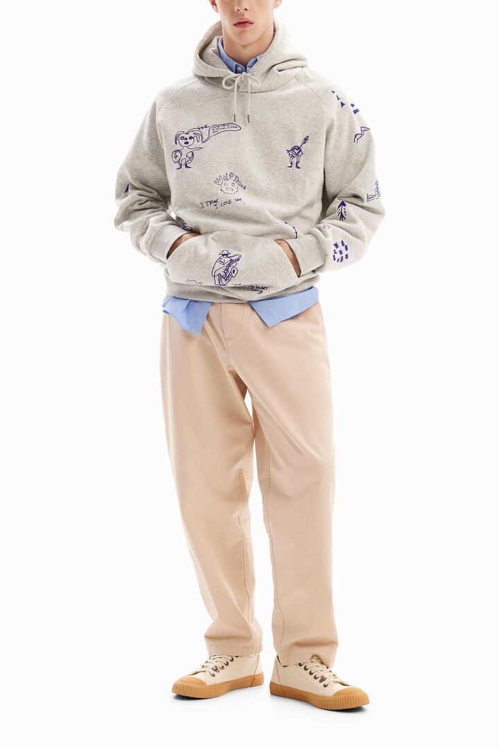 Embroidered hoodie | Desigual