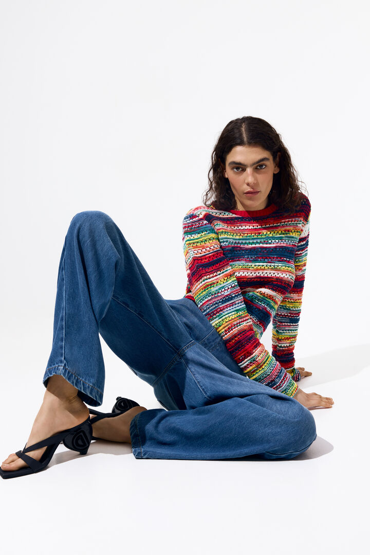 Lange elastische denim broek | Desigual