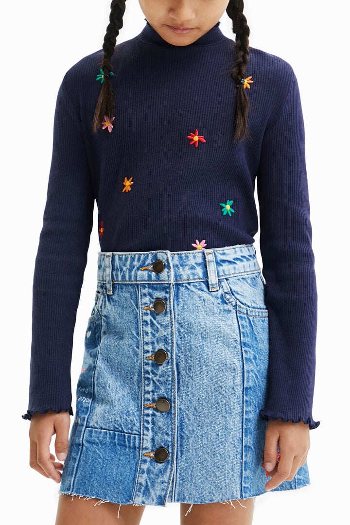 Flower embroidery T-shirt | Desigual