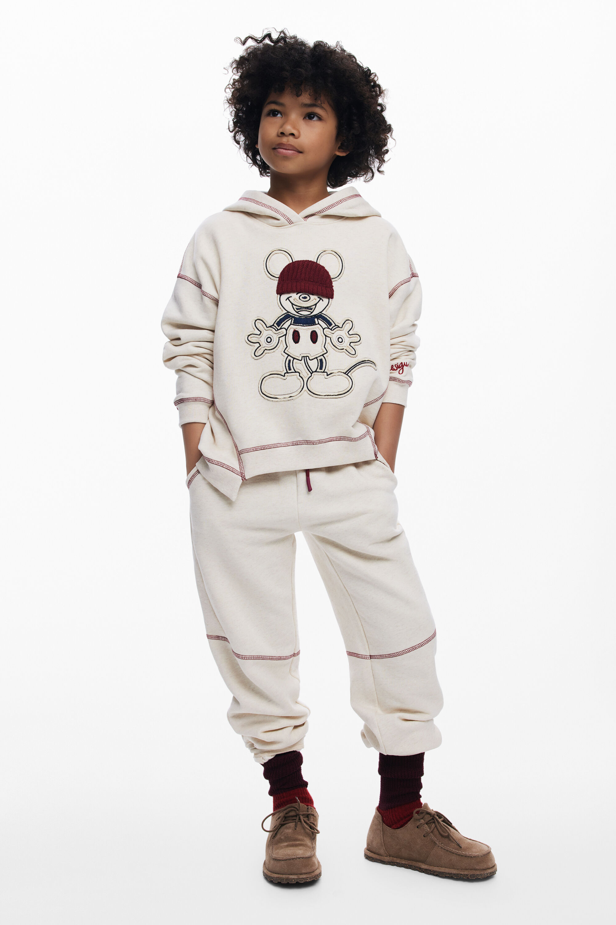 Jさん専用Desigual 24SWSK02 SWEAT MICKEY Oversized jacquard Mickey Mouse sweatshirt women's I