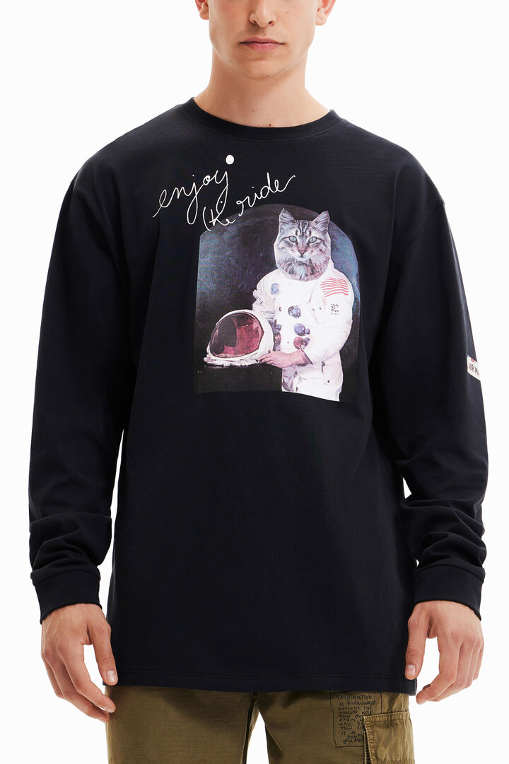 Oversize astronaut cat T-shirt | Desigual