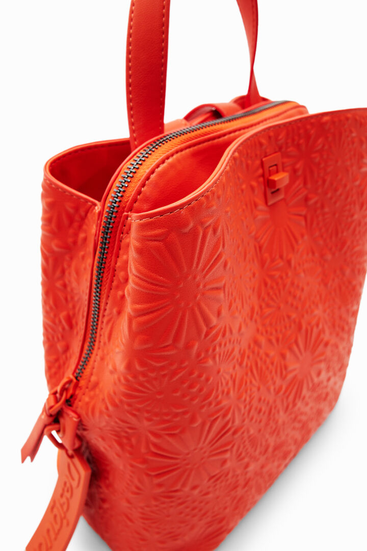 Small geometric embossed backpack | Desigual