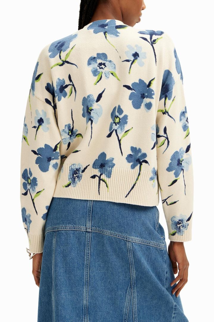 Cárdigan oversize flores | Desigual