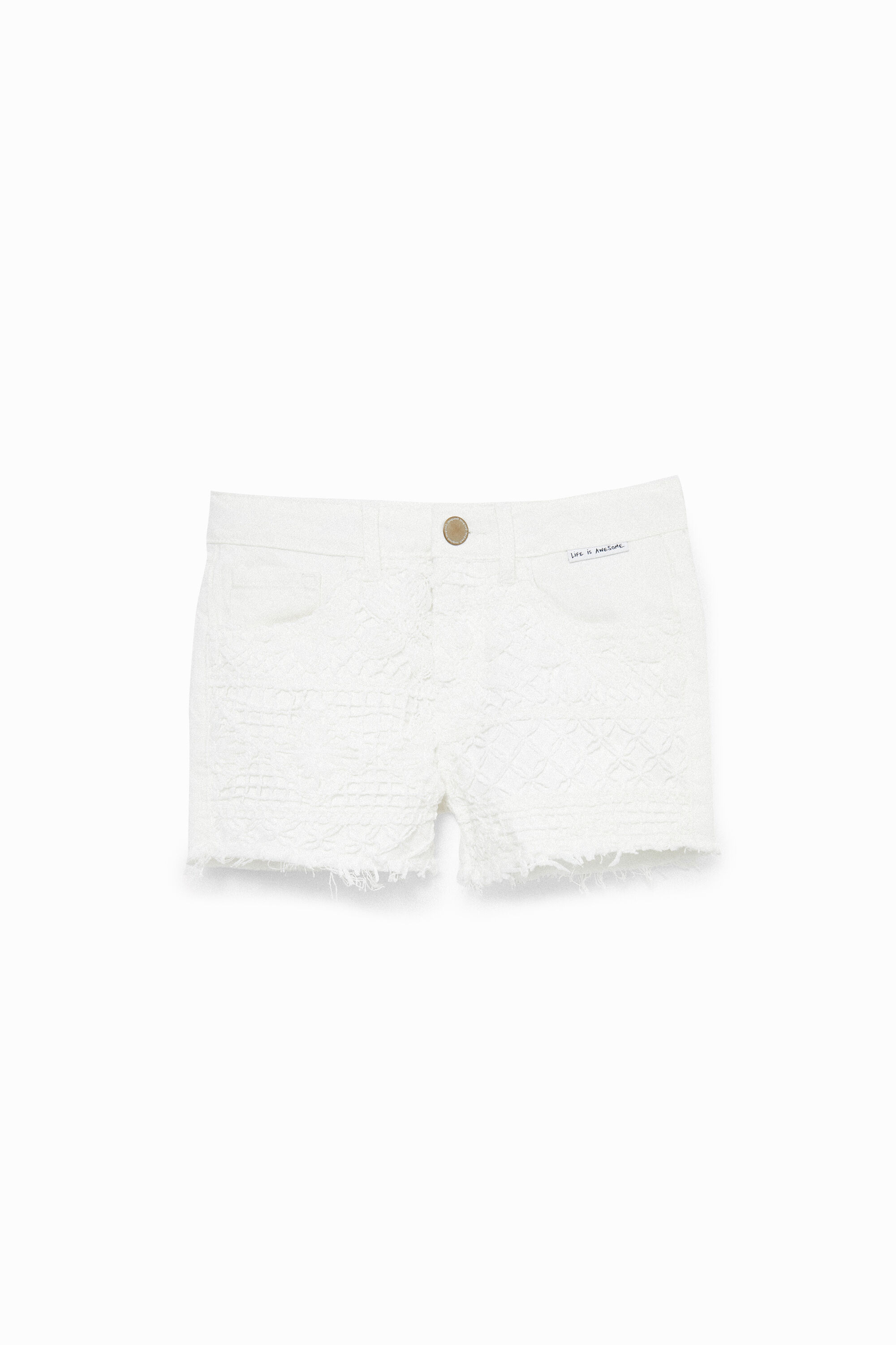 Lace shorts - WHITE - 7/8