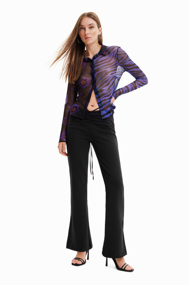 Gathered trousers with ties | Desigual