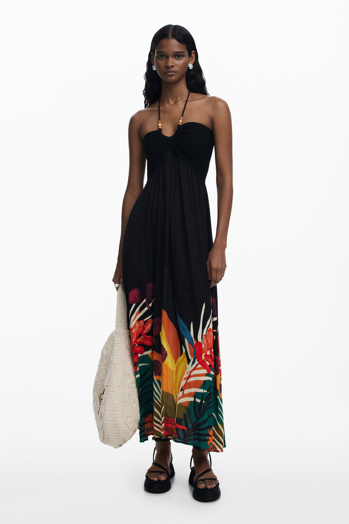 Vestido longo tropical