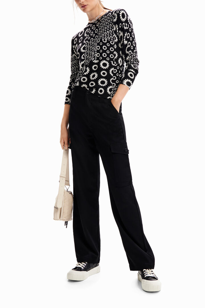 Fine geometric patchwork pullover | Desigual