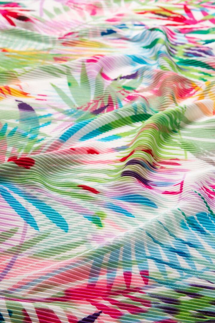 Pleated Palm Tree Scarf Palm | Desigual