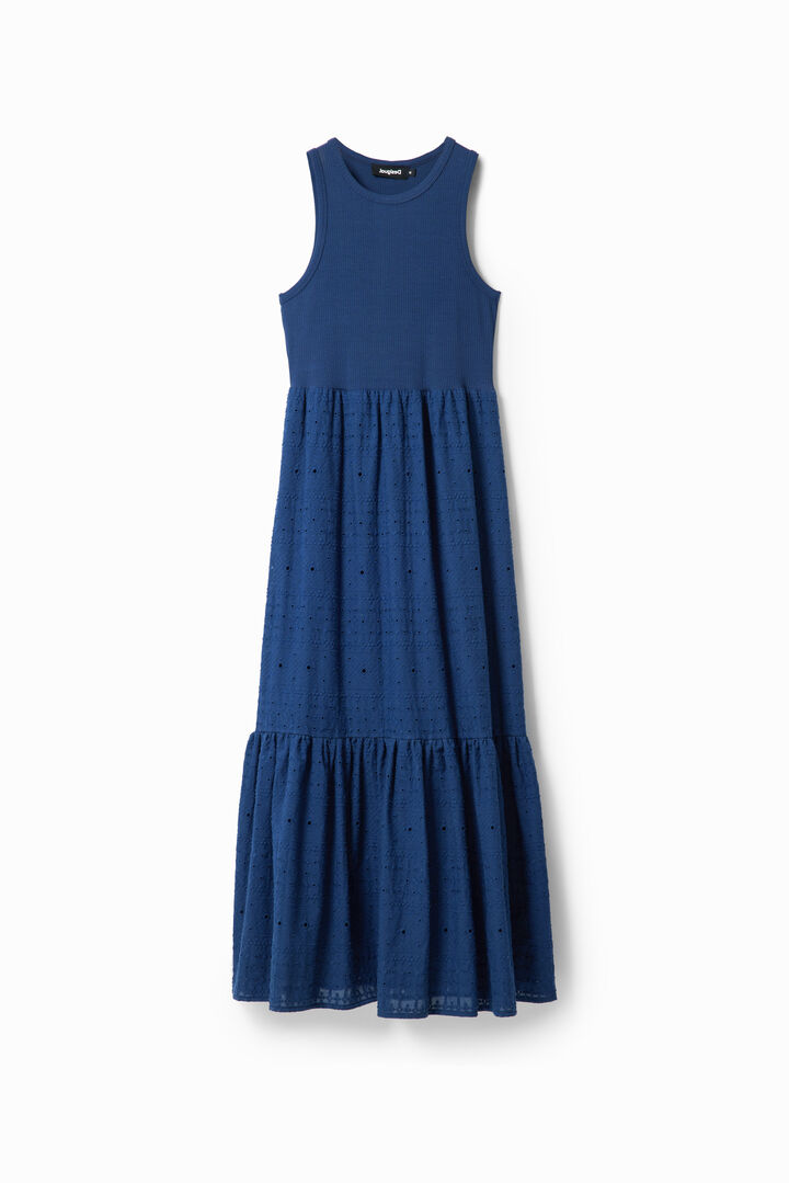 Long embroidered combination dress | Desigual