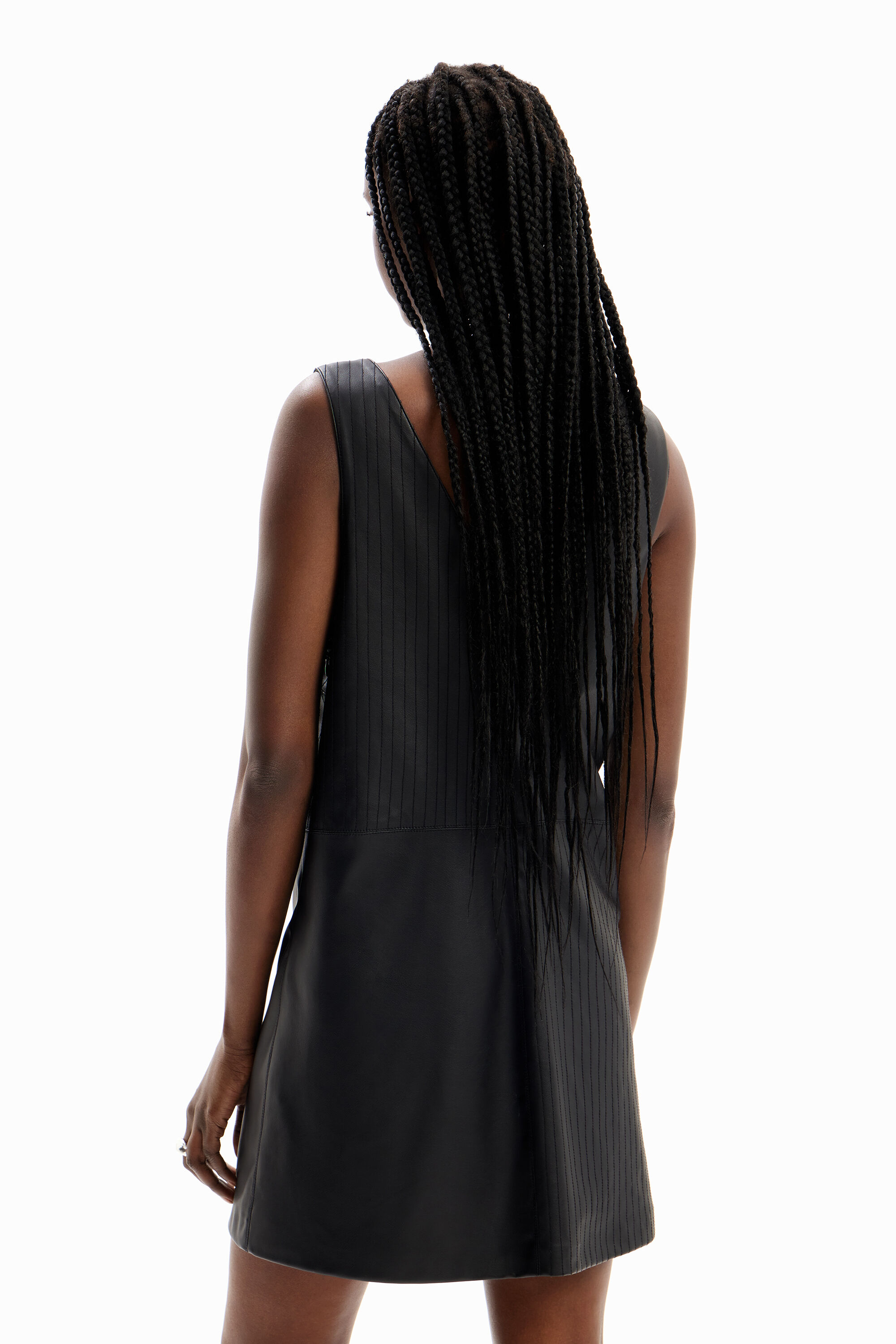 Robe chasuble cuir sale