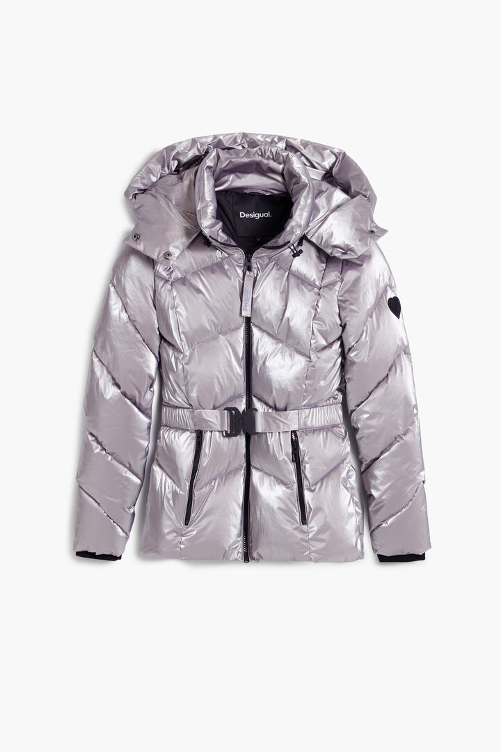 Metalická prošívaná bunda | Desigual