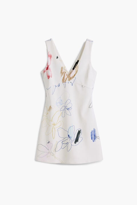 PINAFORE DRESS WITH STROKES