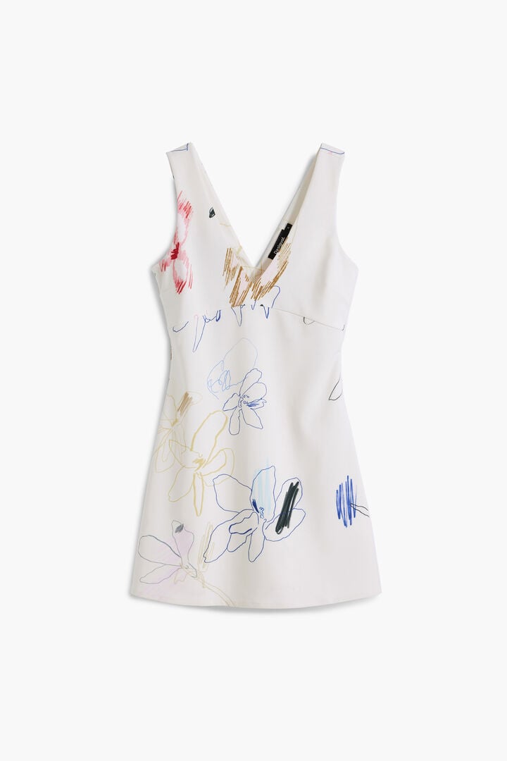PINAFORE DRESS WITH STROKES