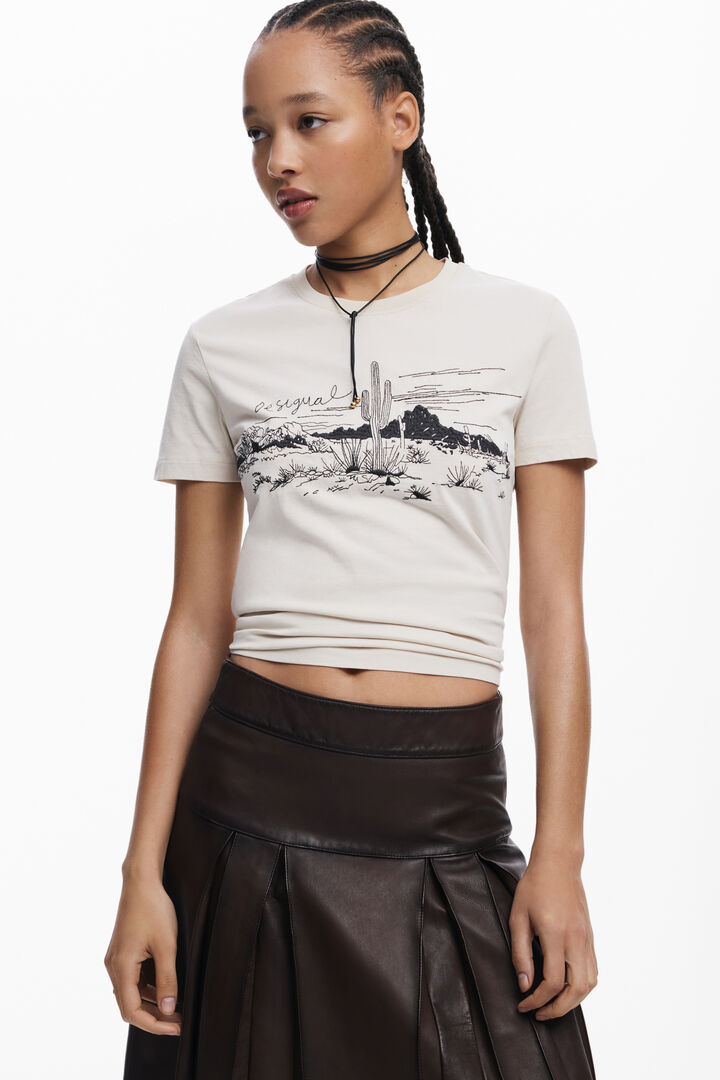 Short-sleeve landscape T-shirt | Desigual