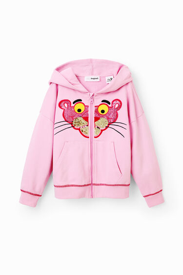 Sweatshirt lantejoulas Pantera Cor-de-rosa | Desigual