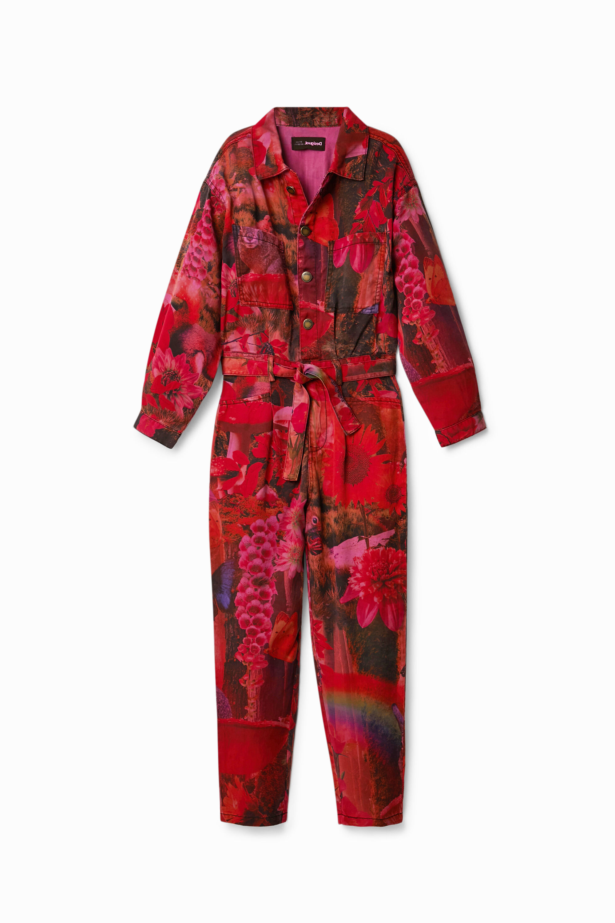 Langer Jumpsuit Garten-Print