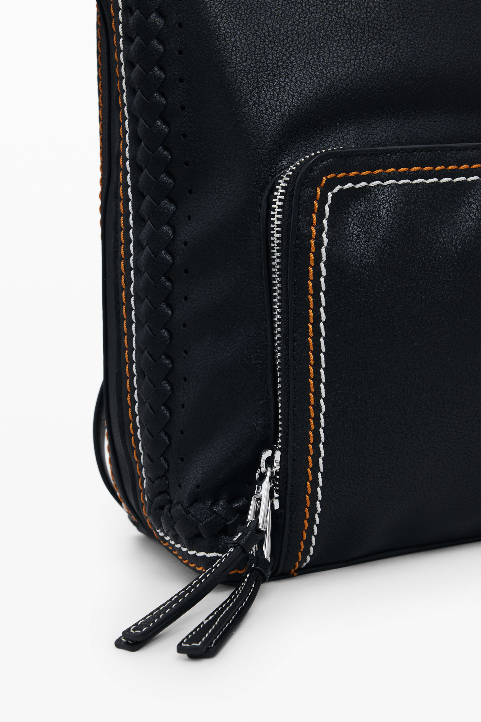 Desigual Small Denim Backpack In Black