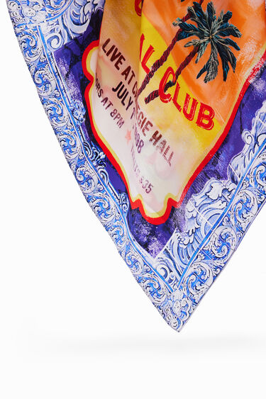 Stella Jean arty postcard square scarf | Desigual