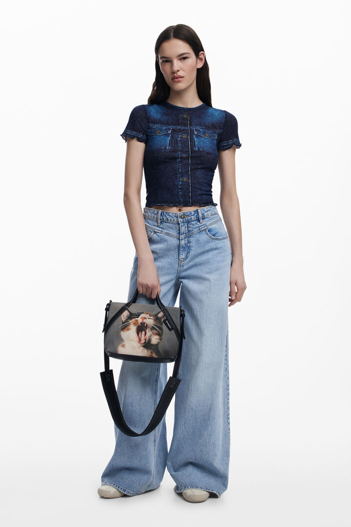 Mittlere Katzenshopper-Tasche | Desigual