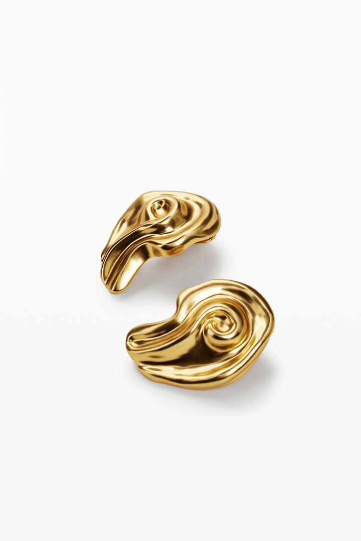 Gold-plated shell earrings Zalio | Desigual