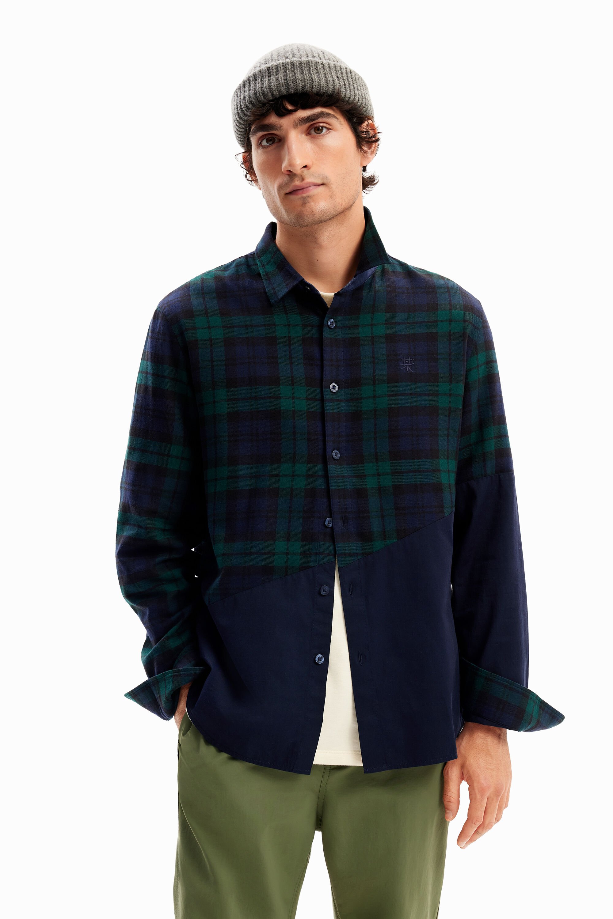 Desigual Patchwork check shirt