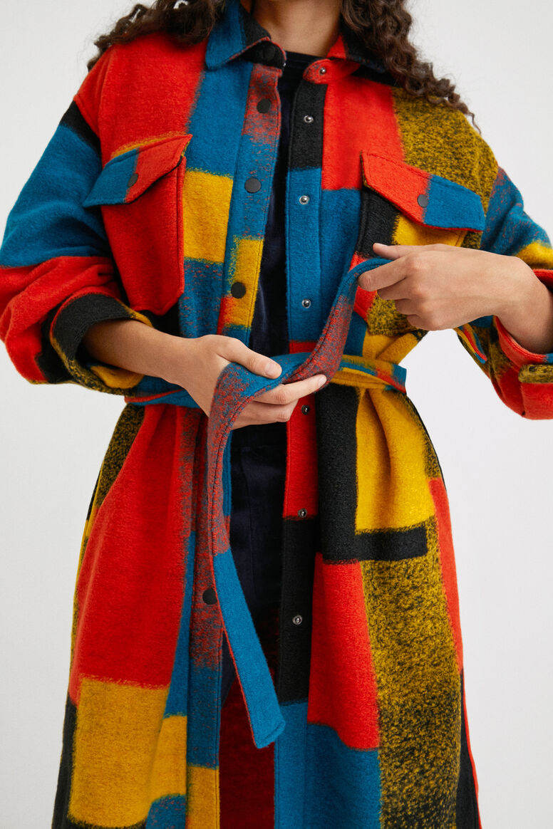 Long loose wool coat colours | Desigual