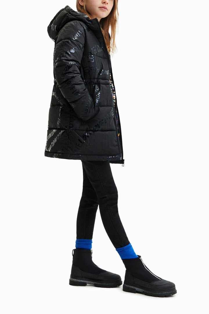 Abric llarg padded text | Desigual