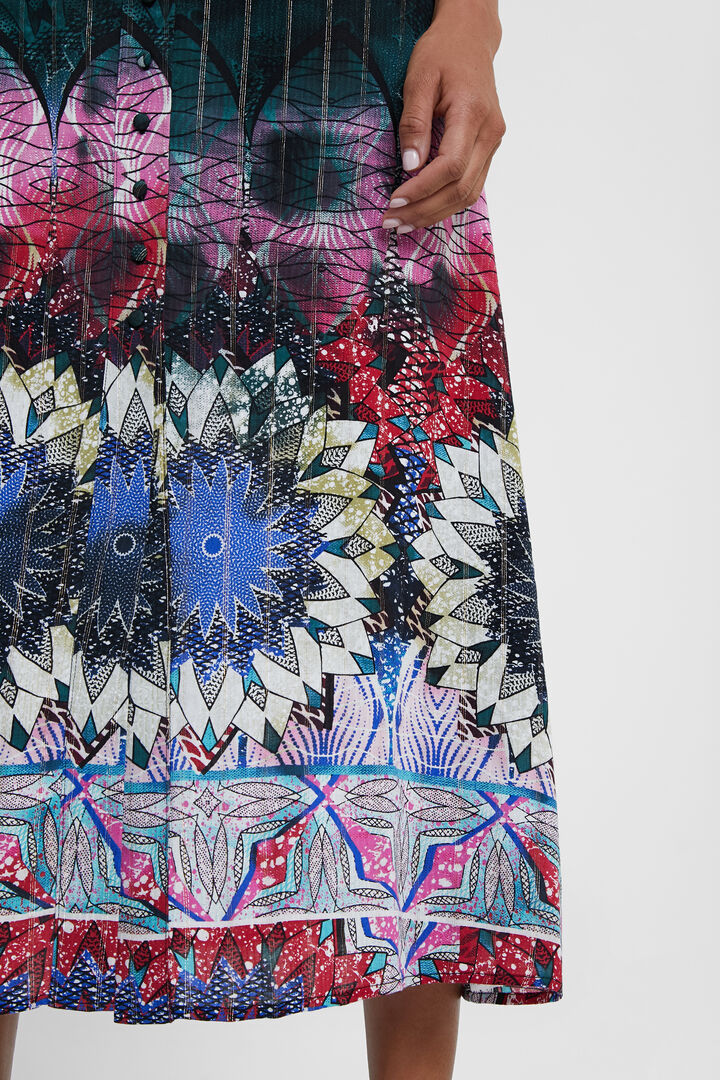 Long Lurex viscose skirt | Desigual