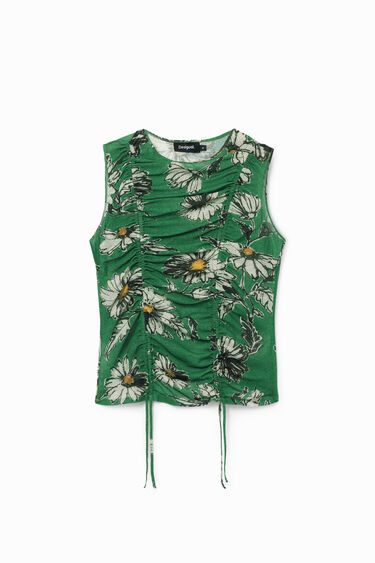 Ruched floral T-shirt | Desigual