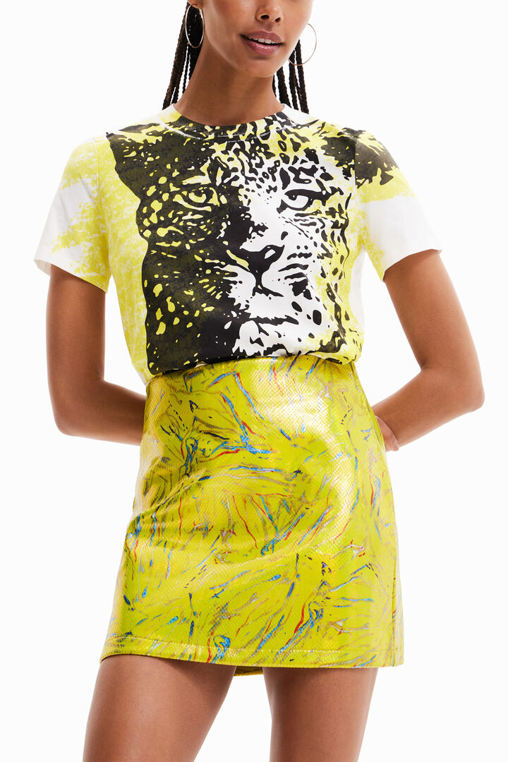 Shirt Leoparden-Illustration | Desigual