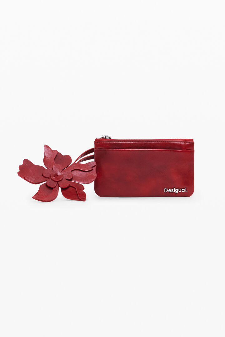 Small shiny leather-effect cardholder