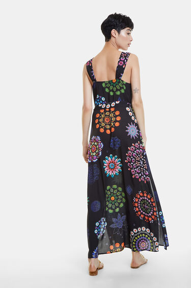 Long Beach Dress With Mandalas Desigual Com