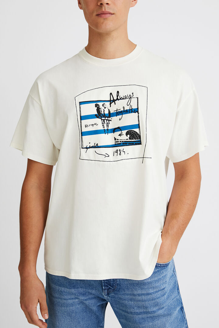 Short-sleeve patch T-shirt | Desigual