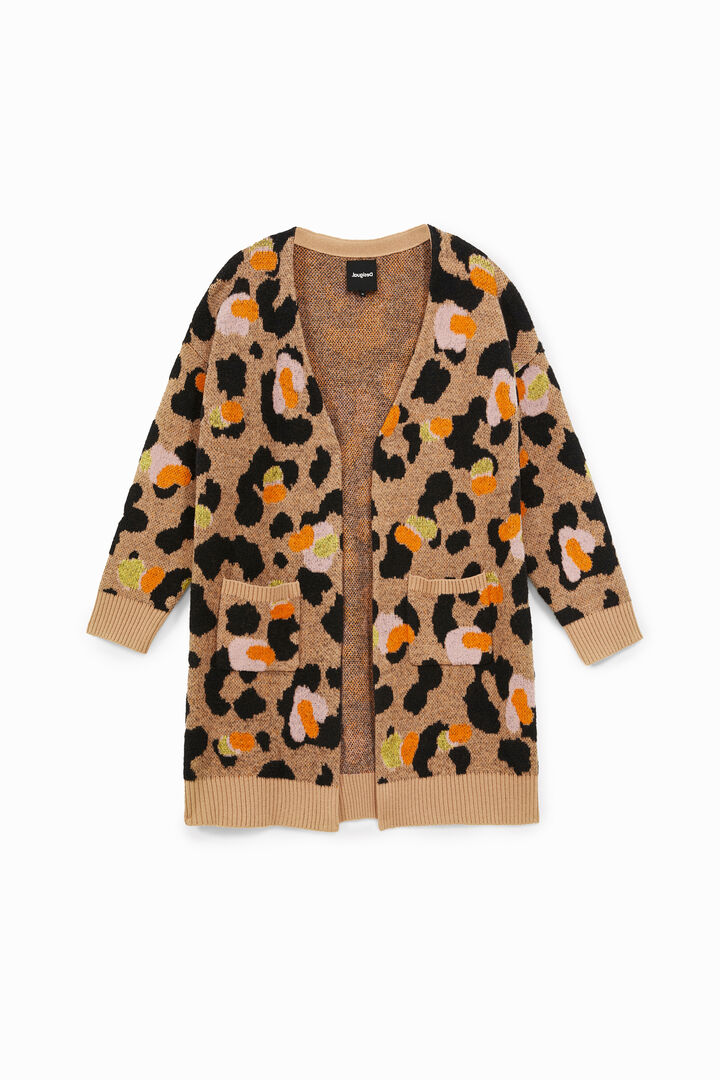Chaqueta larga animal print | Desigual