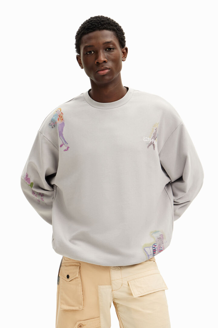 Sudadera ilustraciones acuarela
