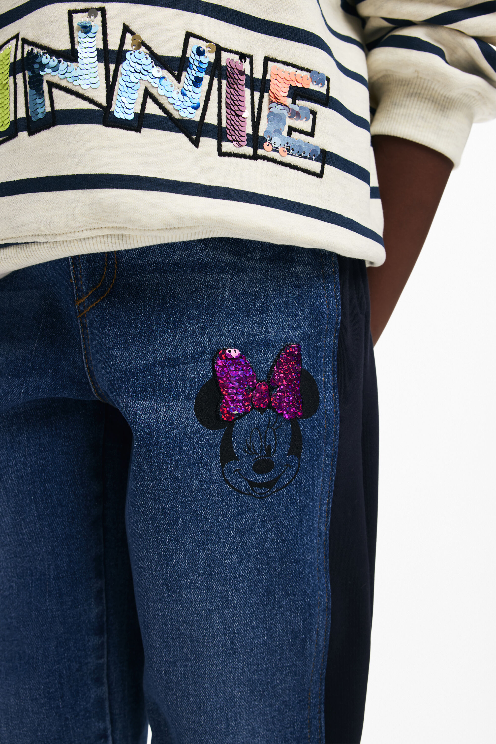 Pantalón combinado Jogger, Azul, 5/6