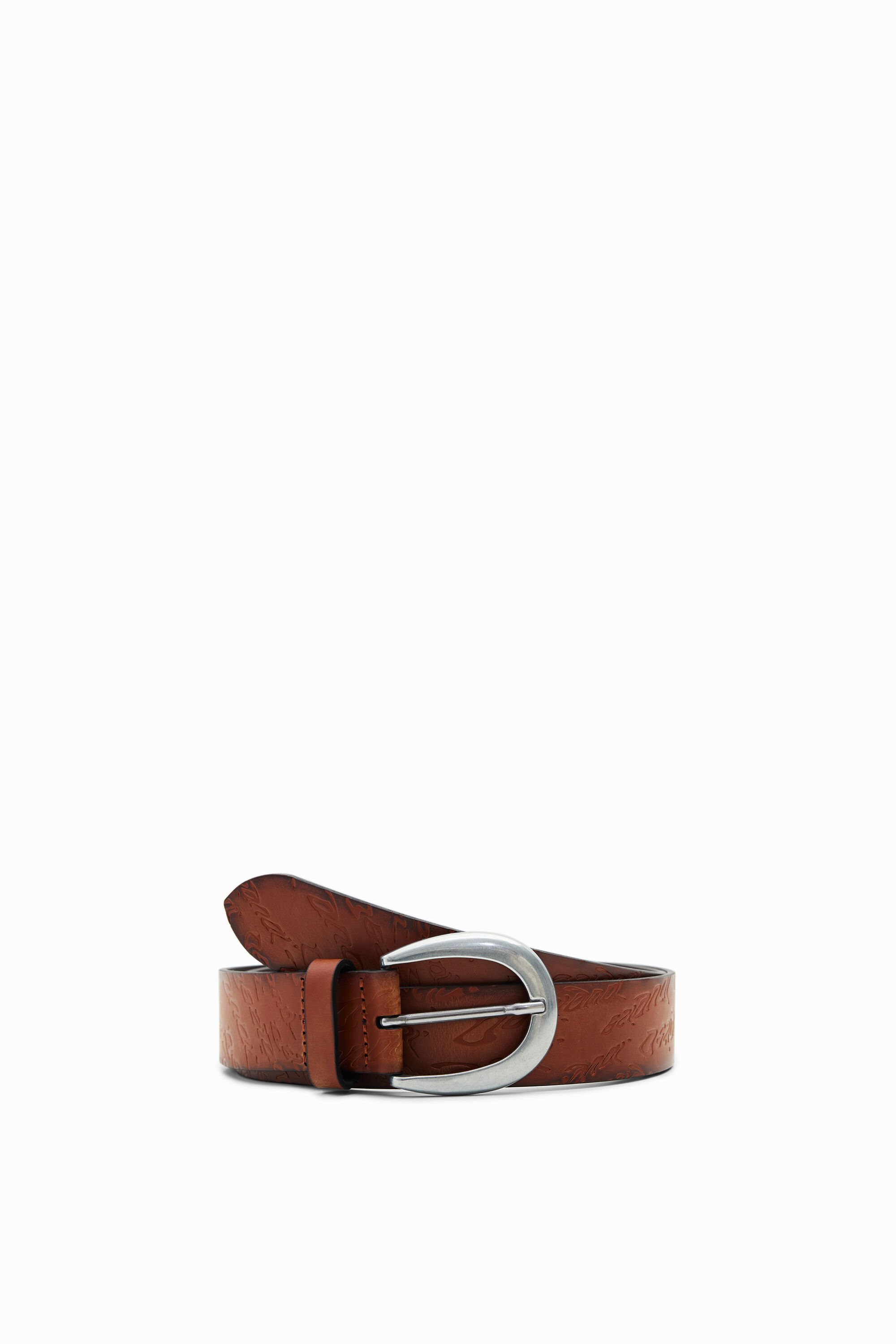 Ceinture cuir logos pour femme Desigual