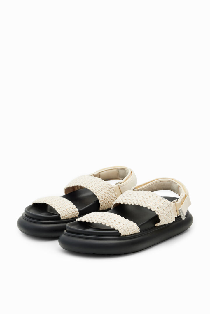 Crochet platform strap sandals | Desigual