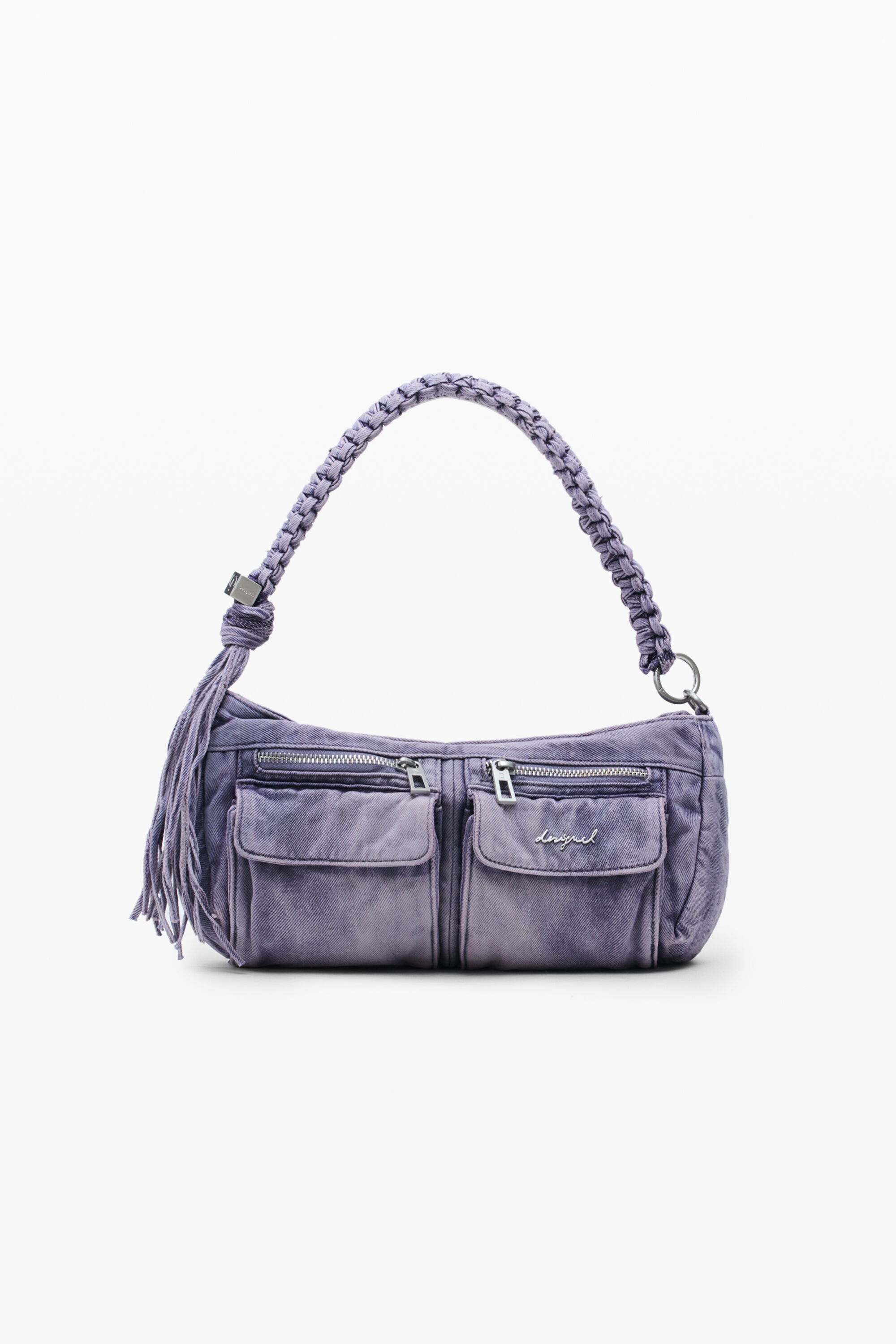 Kleine denim tas met bloemen