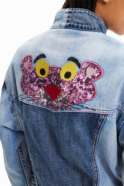 Chaqueta vaquera oversize Pantera Rosa