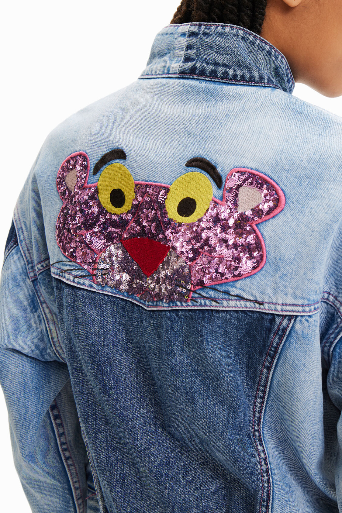 Asistir Inmuebles ambición Chaqueta vaquera oversize Pantera Rosa de mujer I Desigual.com