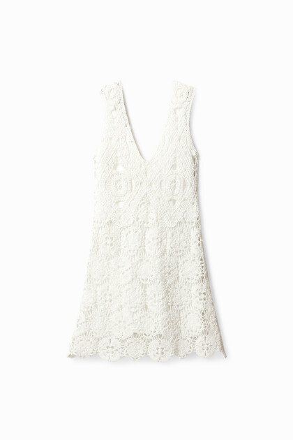 Vestido corto crochet