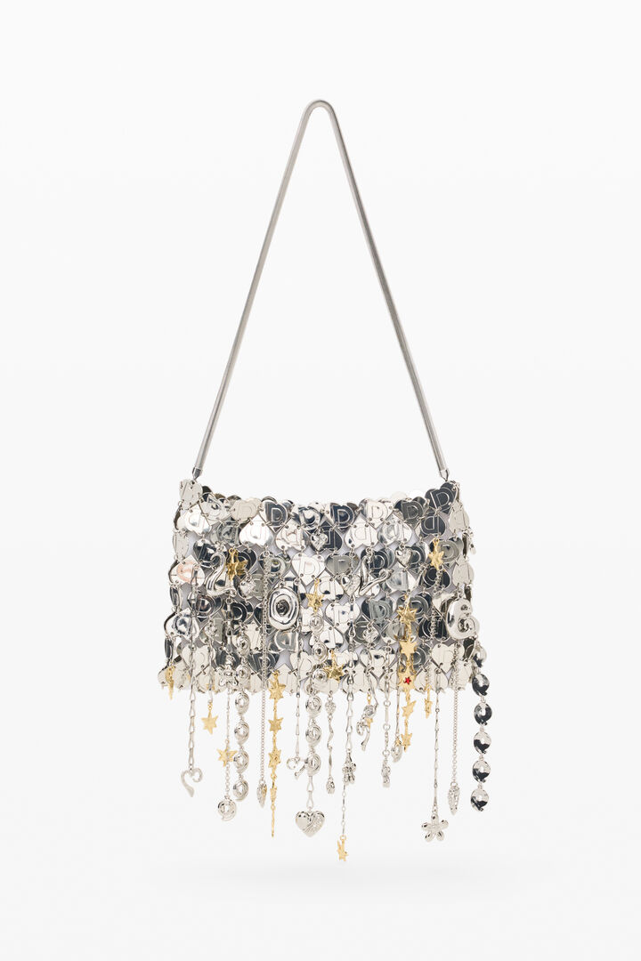 metallic bag with chains