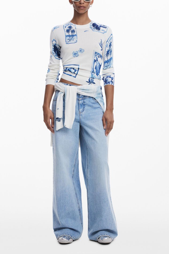 Tropical stamps sweater