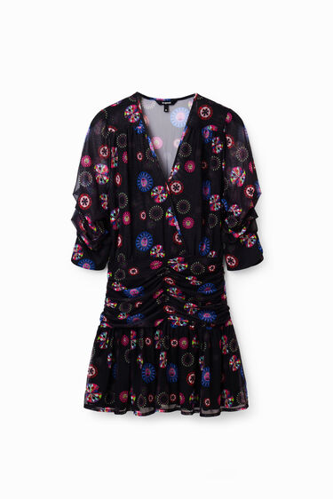 Vestido corto drapeado M. Christian Lacroix | Desigual