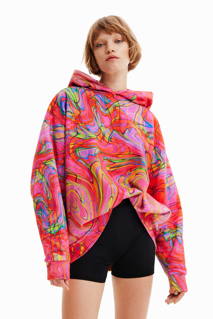 María Escoté oversize psychedelic hoodie